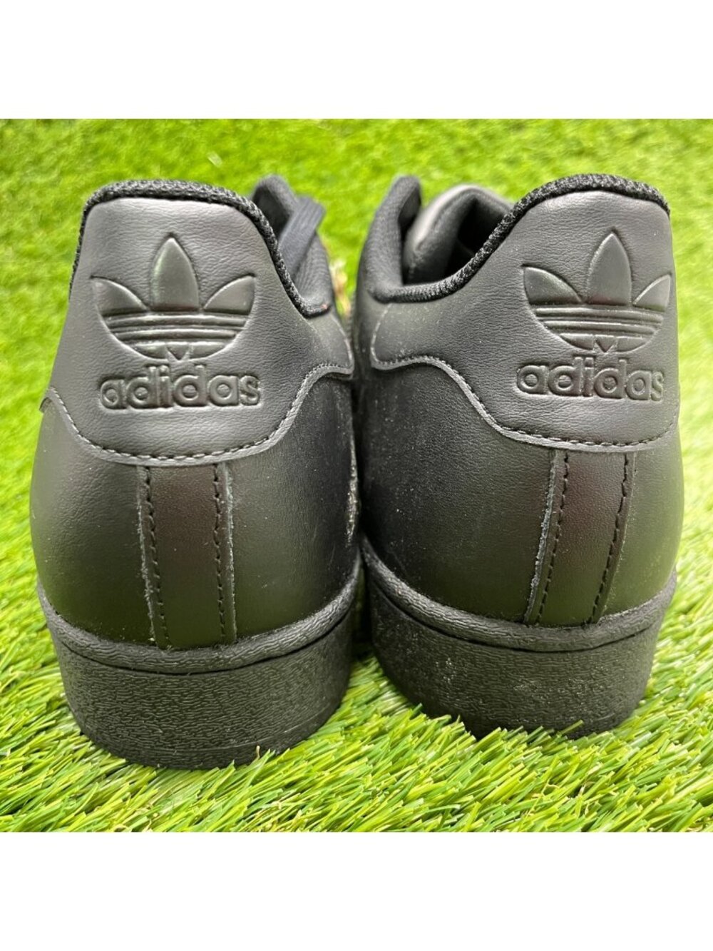 Adidas Originals Superstar Mens Size 12 Black Athletic Leather Shoes Sneakers